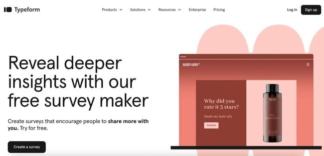 best survey software option, typeform